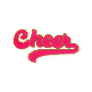 Cheer Hot Pink Chenille Patch - DIY