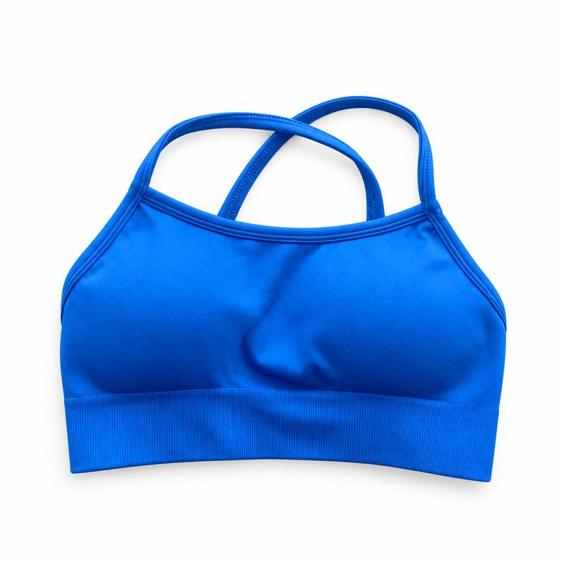 DFYNE Women’s Seamless Cross Back Sports Bra, Supportive High Stretch Yoga Bra, Moisture Wicking Gym Workout Crop Top nontoxic activewear women athleticwear halter ribbed dynamic backless sport bra tight-fitting sp,Adjustable,Shee,wireles,outdoor,ac,Twist