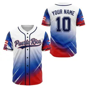 Puerto Rico Baseball Jersey Custom Name Number Personalized Fan Shirt