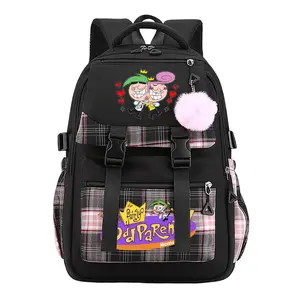 The Fairly OddParents Trendy Youth Backpack for Boys & Girls, Large Capacity Anime Aesthetic Laptop Backpack for Teens, Breathable Adjustable Straps, Aesthetic Must-Have Gift | 11.8''×17.3'''