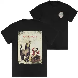 Guinness Gilroy Donkey Vintage Ad Front Back Print Premium T-Shirt