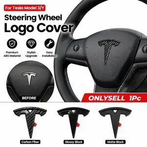 1pc 3D Abs Car Badge Emblem Wheel Protector Sticker Interior Decor for Tesla Spacex Model 3 Highland Model S X Y and Y-Eur Roa, Durable Auto Accessories for Tesla Owners