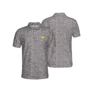 Driftwood Camo Masters Inspired Men’s Golf Polo Shirt Camouflage Outdoor Casual Sport Outfit Tee
