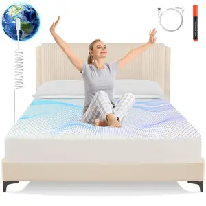 Grounding Sheets King, 90% Organic Cotton+ 10% Pure Silver Fiber,Grounded Bed Sheet Kit, Deep Pocket Grounded Bed Sheet, Relieves Pain - Used for Healthy Sleep Therapy (Gray, King)