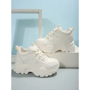 Women’s thick-soled casual sports shoes—comfortable, stylish sneakers/trainers for daily wear, perfect for walking and leisure activities; thick-soled sneakers