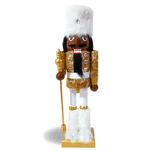 Lavish African American Gold King Nutcracker