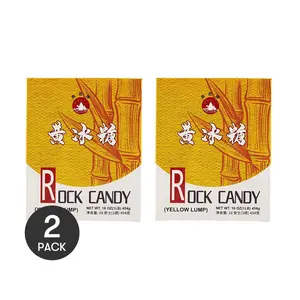 NAN JIANG Yellow Rock Sugar - 2 Pack, 454g Each | Perfect for Cooking, Desserts & Sweet Soups