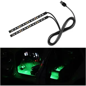 LED Strip Light, 24 LED Auto Interior Under Dash Atmosphere Lights with USB Port, Universal  Accessories
