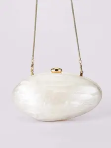 Elegant Shell Handbag for Women, Pure Acrylic Long Chain Evening Bag, Stylish Party Clutch, Fashionable and Unique Design, Fashionable Patterned Bag