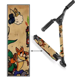 1 card ventilated fox scooter sticker, skateboard body sticker, personalized installation anti-skid PVC material sticker easy to
