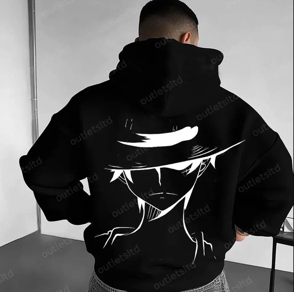 Vintage Oversized #OnePiiece #Luffyyyyy Hoodie, Graphic Anime T-shirt, Sweatshirt, Hoodie, Gift for fan
