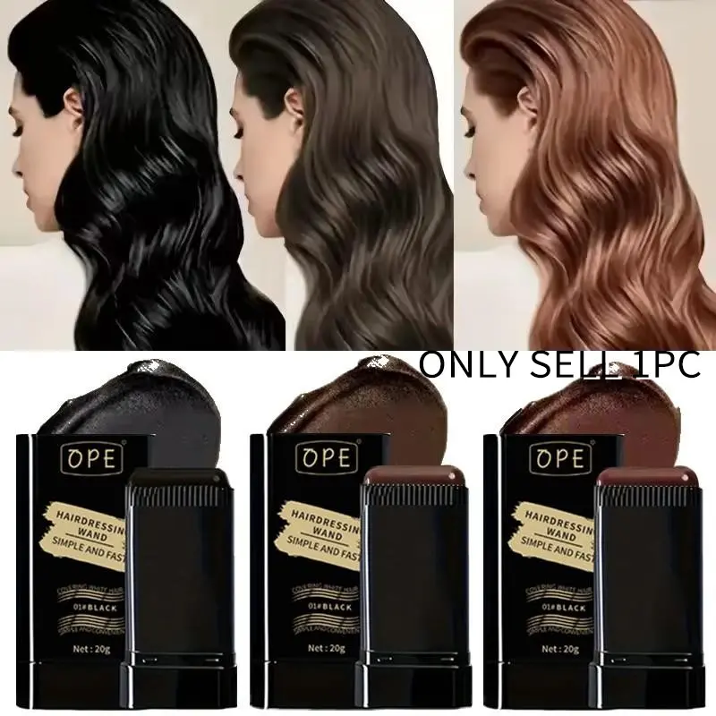 Three-Color Hair Dye Stick Cream, Hair Coloring, Professional Quick Color Correction, Long-Lasting No Fade, Root Touch-Up, One-Time Use, Hair Dye Pen