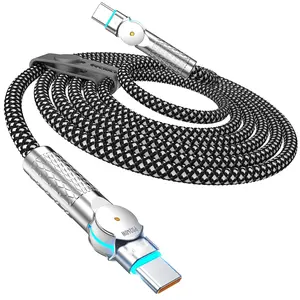 USB C to USB C Cable 10FT 240W, 180° Rotating Braided Fast Charger for iPhone 16, MacBook, iPad Pro, Pixel, Galaxy S23/S24 Ultra - Black Smartphone Cellphone