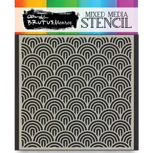 Mixed Media Stencil - Rainbow