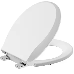 Heavy Duty Open Front Toilet Seat  Easy Installation & Cleaning for Commercial Use – Elongated 18.5" White Plastic  Ideal for High-Stream Public Restrooms – Durable No-Cover Design