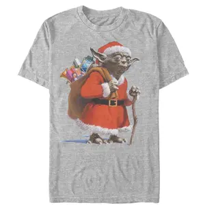 Men's Star Wars Christmas Santa Yoda T-Shirt