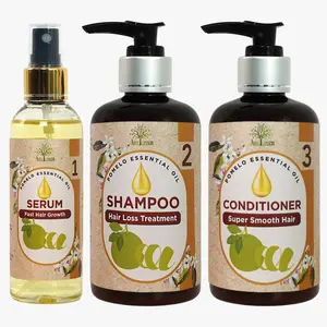 [COMBO SALAHAIR] Pomelo Shampoo (250ml), Pomelo Conditioner (250ml), Pomelo Serum (100ml) – Hair loss treatment, Hair grows fast & Smooth hair