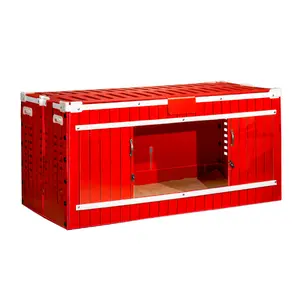 RentACoop Big Red Barn Chick Brooder | Durable, Lightweight, easy-clean, multipurpose | With Absorbent Hatchling Liners, Jute Liners, LED Light, Security Latch Chicken Cage Enclosed Dry