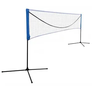 [Fahuac] Portable Tennis Net 16.7ft - 4-Level Height Adjustable 37-61in, 8.3lbs Lightweight, Steel Poles, Oxford Net, Carry Bag Included, Indoor Outdoor Practice for Kids Adults.