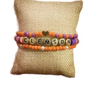 Clemson Beaded Bracelet Set
