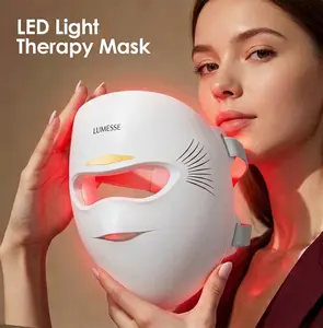 Lumesse LED Light Therapy Mask 4 Light Modes with 850nm Near-Infrared Red Light (NIR), Valentines Day Choice for Women Mom Wife Rechargeable LED Face Mask Anti-Aging Skincare at Home and Travel, Gift Choice for the Season, Facial