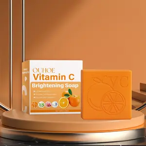 OUHOE Vitamin C Body Cleansing Soap Deeply Moisturizes Cleanses Dull Skin Exfoliates Gentle Skin Care Brightening Soap Bar