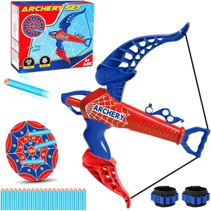 X-OGP03  Bow and Arrow for Kids Toys: Spider Archery Set with Target 20 Suction Cup Arrows, Spider Toy Bow and Arrow for Kids 3-8 Shooting Toys for Age 5-7 Indoor Outdoor Toy Gift for Boys Age 3+