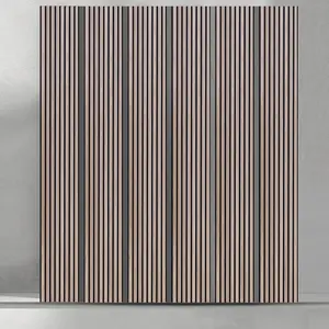 Light Walnut EchoLight Acoustic Wall Panels | Modern 3D Wood Slat Sound Absorbing Panels for Walls & Ceilings, Self-Adhesive Waterproof Wood Grain Wall Decor for Living Room, Bedroom, TV Accent Wall, Office & Studio