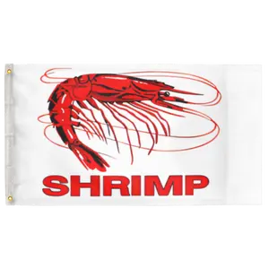 Shrimp White 3'X5' Flag 68DD Nylon (90cm x 150cm) Business Flag (B2) RolFlags