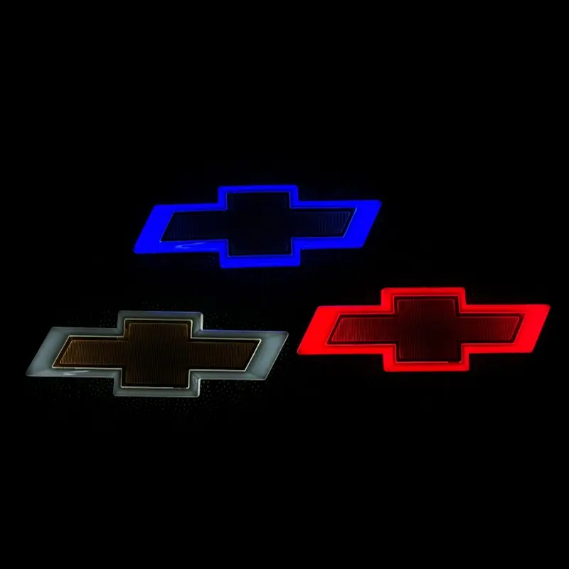 Compatible with Chevrolet Silverado & Malibu 4D LED Rear Emblem Light — Illuminated Car Badge with Dynamic Streaming Effect (Grille Emblem)