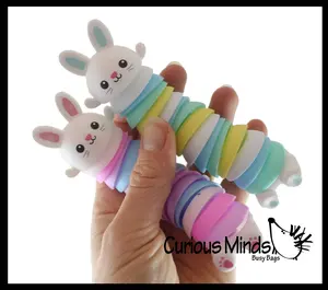 2 Wiggle Bunny Rabbit Fidget - Wiggle Articulated Jointed Moving Creature Toy -