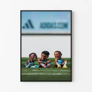 Vini Jr, Jude Bellingham & Kylian Mbappé Poster (PRODUCT DOES NOT INCLUDE FRAME)