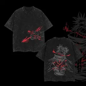 Choso Blood Manipulation JJk Jujutsu Kaisen Anime Manga2 Sided Washed T-shirt Streetwear Graphic Tee VintageDistressed Menswear Tops