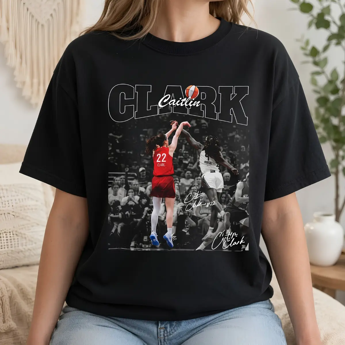 Caitlin Clark 22 Vintage Shirt, Retro 90s Basketball Graphic Tee, Game Day Fan Gift