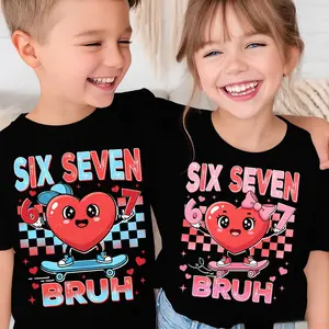 Valentine 67 Six Seven Shirt, Six Seven Bruh Valentine Shirt, Boy Girl Kids Valentine Shirt, Heart Valentine Shirt, Funny Valentine Meme Shirt