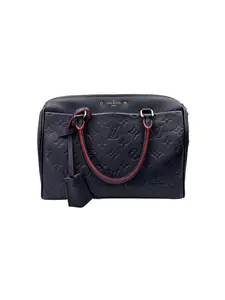 Pre-owned Louis Vuitton leather Tote Bags Speedy25 Navy Monogram Empreinte Handle Bag LV2545