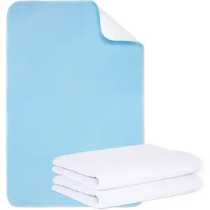 Reusable Incontinence Bed Pads 34"X52", washable bed pad, Absorbency (4-Layer) Waterproof Bed Pads (2 Packs), nonslip & Skin-friendly, Multi-scenes tailor to Kids, Adults, Elderly & Pets