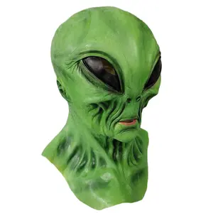 Halloween Funny Mask Headgear Horror Mask Head Cover Alien Mask Festival Dress Up Mask Haunted House Escape Room Mask