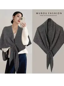 New Women's Scarf Spring Summer Versatile Triangle Neck Warmer Trendy Solid Color Shawl, Casual Soft Scarf, Stylish Accessory for Daily Wear