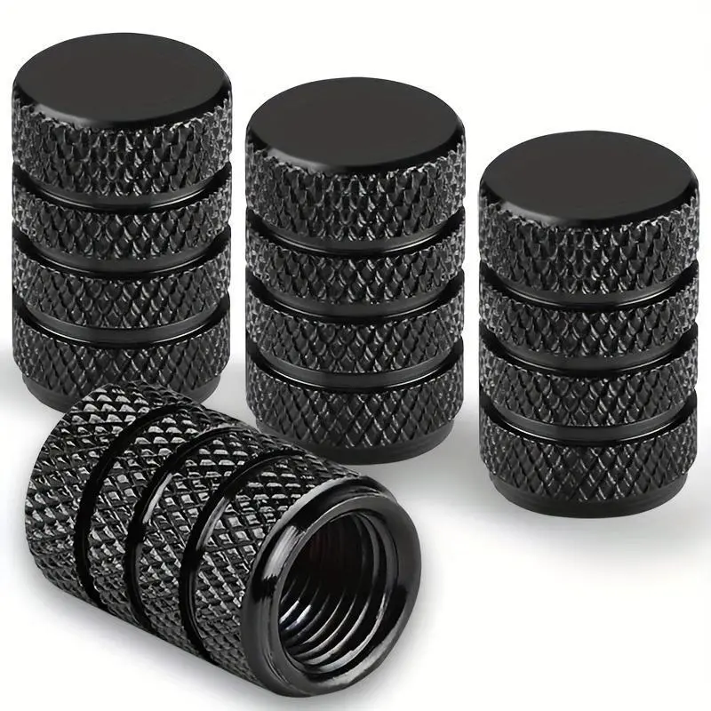 Car tire valve stem cap, 4-piece set, aluminum alloy material, anti-dust cover for car tire valve stem, suitable for cars, trucks, motorcycles, universal automotive parts, Car Accessories, Tyre Caps
