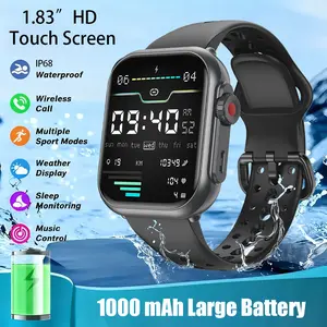 Smart Watch for Men & Women, 1.85'' HD Fitness Tracker, Answer/make Calls, 1000mah Battery, 120+ Sports Modes, 24/7 Hr/sleep Monitor, IP68 Waterproof, Digital Smart Watch