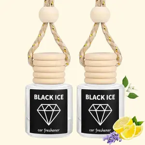 Car Air Freshener Diffuser, Long Lasting Hanging Odor Eliminator, Fragrance Oil Air Diffuser for Car(Black Ice) UHAD