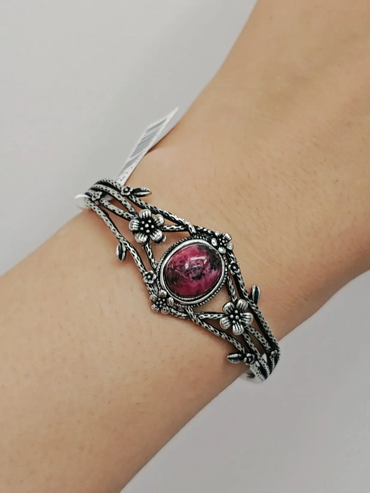 Aileen(17023)gc.Vintage Rhodonite Bangle
