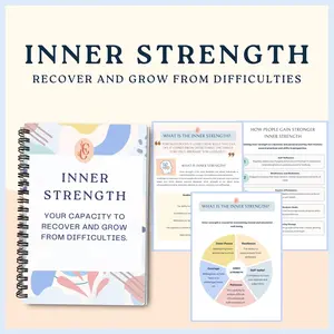 A5 size Inner Strength Training Workbook, self improvement journal, unlocking your true potential and building resilience, personal growth and self-improvement development tools. practical mindfulness strategies to manage stress maintain emotional balance
