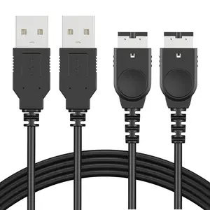 GBA SP Charger Cable, Gameboy Advance SP Charging Cord NDS Charger Cord for Original Nintendo DS USB & Power Cable 3.9 ft (2 Pack)