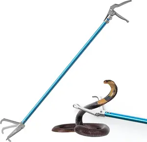 60-inch Professional - Alloy Snake Tong Reptile Grabber Rattle Snake Catcher Wide Jaw Handling Tool with Lock