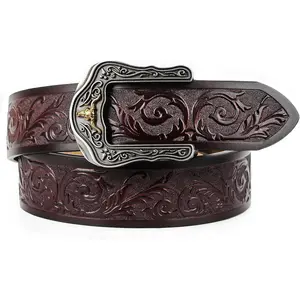 Western Leather Ratchet Belt for Men and Women Classic Design for Casual Wear and Jeans