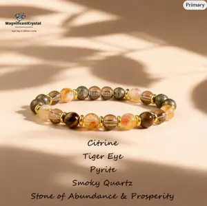 Abundance , Citrine Tiger Eye Smoky Quartz Pyrite Multi-Stone , Wealth Attraction & Career Advancement money