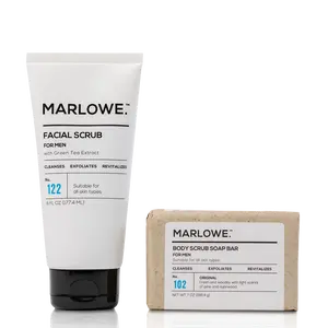 MARLOWE Exfoliating Face & Body Set for Skin Care Routine Soap Cleanser Cleansing Vegan