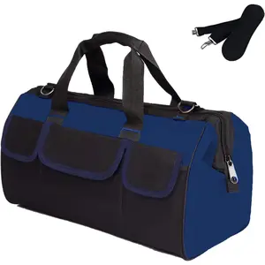22 Inch Heavy Duty Tool Bag with Wide Mouth for Tool Storage, Carrier and Organizer, Tool Bag for Men/Women, Wide Mouth Tool Bag With Inside Pockets(22 Inch)
